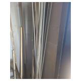 lot contains several threaded rods all approximately 6 ft in lengthwise and different sized threads