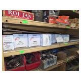 Misc sized hose clamps and industrial threaded rod.