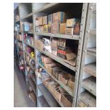 lot contains a 36 by 84 inch metal shelf.  contents are not included