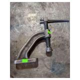 This is a vintage ball joint / tie rod end press (C-frame press style) — early automotive front-end service tool.