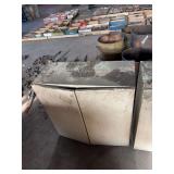 1 metal wall cabinet with 3 shelves