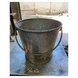 Galvanized pail.