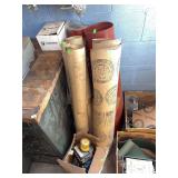 Rolls of fiber flex and other miscellaneous hardware and tools