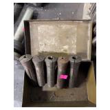 Set of 5 Lathe Collets with Metal Storage Box – Machine Shop Tooling