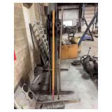 Shop broom and floor squeegee