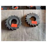 Lot of 2 HSS Staggered Tooth Side Milling Cutters – Arbor Mount Machine Shop Cutters