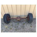 Complete Rear Axle Assembly w/ Leaf Springs & Wheels – Truck or Trailer