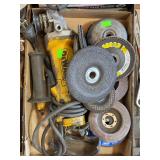 Dewalt corded 4in angle grinder with flap disks