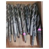 1 lot of various sized tapper carbon steel drill bits