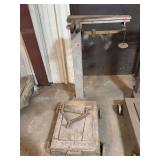 Antique Fairbanks Platform Scale w/ Cast Iron Base & Balance Beam – Early Industrial Floor Scale