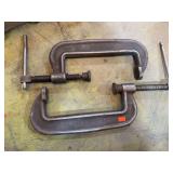 Pair of J.H Williams 8 in c clamps