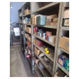 lot contains a 36 by 84 inch metal shelf. contents are not included.