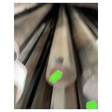 One piece of 2 1/4”x11’ solid round steel.