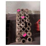 Large Lot of Lathe Collets with Steel Rack – Machine Shop Tooling