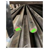 One piece of solid round steel. Approximately 1 1/4”x12’