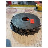 5 various 4” side milling cutters.