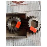 Two milling angle cutters 2 1-2”