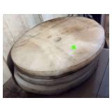 Lot of Industrial Plastic / UHMW Discs – Machining Stock Round Blocks w/ Center Holes