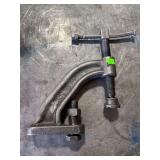 This is a vintage ball joint / tie rod end press (C-frame press style) — early automotive front-end service tool.