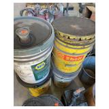 Lot of 4 5 gallon buckets. Some with fluids.