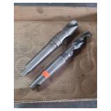 1 lot containing 2 tapper shank carbon steel drill bits