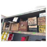 Contents of shelves miscellaneous caps, bolts and nuts