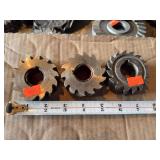 Lot of 3 HSS Side Milling Cutters – National Twist Drill & Tool Co. – Approx. 3–4” Arbor Mount