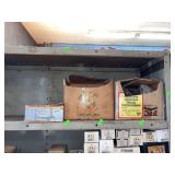 Contents of shelves various sizes hex bolts and washers