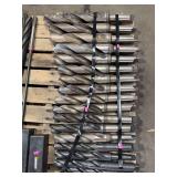 Set of 18 Morse Taper Shank Industrial Twist Drill Bit – Heavy Duty Machine Shop Drill carbon steel 1 9/32 to 2 15/16