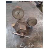 vintage Union Carbide Oxweld oxygen welding regulator with gages
