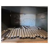 Shelf of black/ galvanized pipe fittings