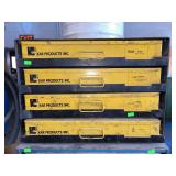 Drawer organizer with brass fittings, plastic terminals grease fittings, cotter pins