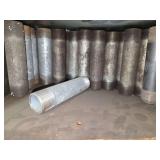 Shelf of black/ galvanized pipe fittings