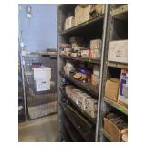 lot contains a 36 by 84 inch metal shelf.  contents are not included with shelf.