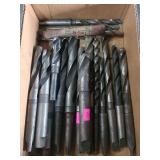 1 lot containing several various sized tapper shank drill bits carbon  steel