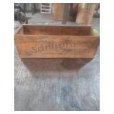 vintage wooden crate that was originally used to package Cudahy's Sunlight Pasteurized Process Cheese.