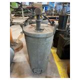 Vintage metal pump canister