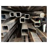 8 pieces of square tubing ranging from 2’ to 20’
