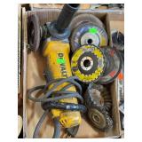 Dewalt 4in angle grinder with flap disks