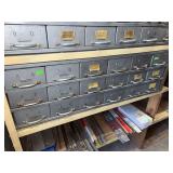 Contents of shelf machine screws various sizes