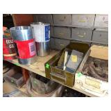 Contents of shelves miscellaneous hardware and tools