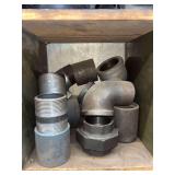 Cubby of galv/black pipe fittings