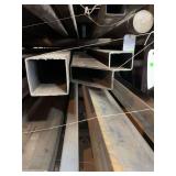 4 pieces of rectangular and square tubing ranging from approximately 5’-8’