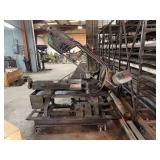 Wellsaw Horizontal Metal Cutting Band Saw on Rolling Base with extra blades (roller behind the saw not included)