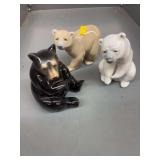 collection of porcelain bear figurines