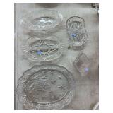 5 ornate glass serving dishes