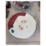 Christmas serving plates