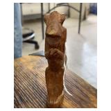 Wooden black buck statue.