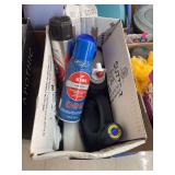 Box of miscellaneous cleaning chemicals