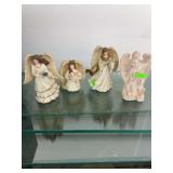 Set of 4 glass candle holders